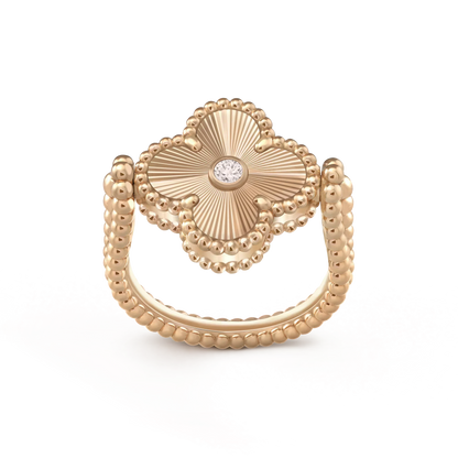 [Echo Fine ]CLOVER RIVERSIBLE PINK GOLD RING