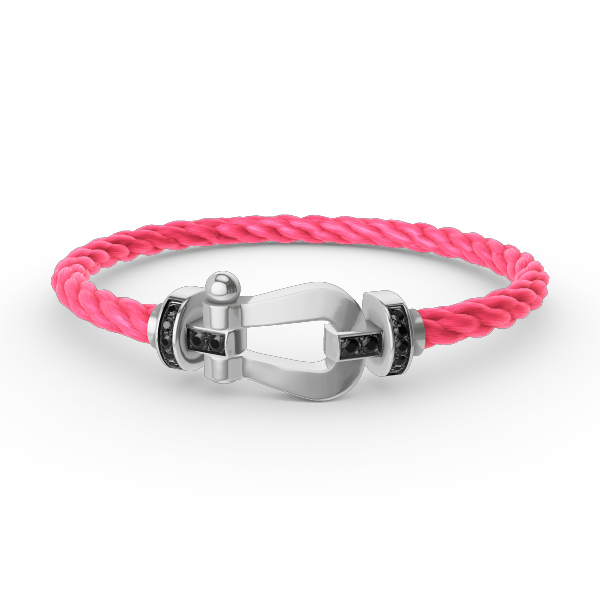 [Echo Fine ]FORCE LARGE HORSESHOE BLACK DIAMOND BRACELET SILVER