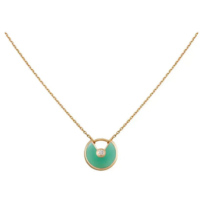 [Echo Fine ]AMULETTE GOLD MALACHITE NECKLACE