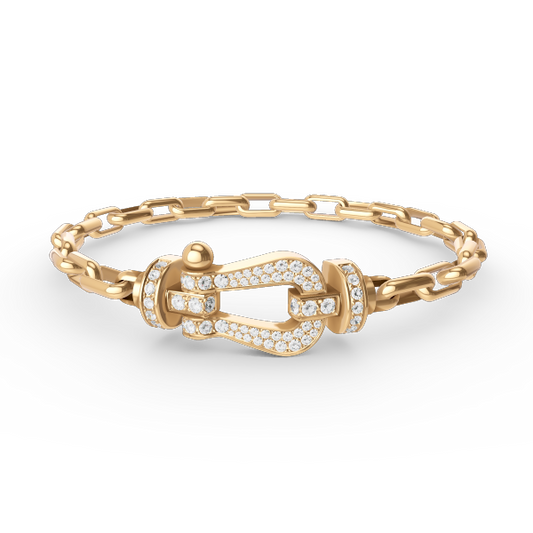[Echo Fine ]FORCE LARGE HORSESHOE CLASP  METAL BRACELET