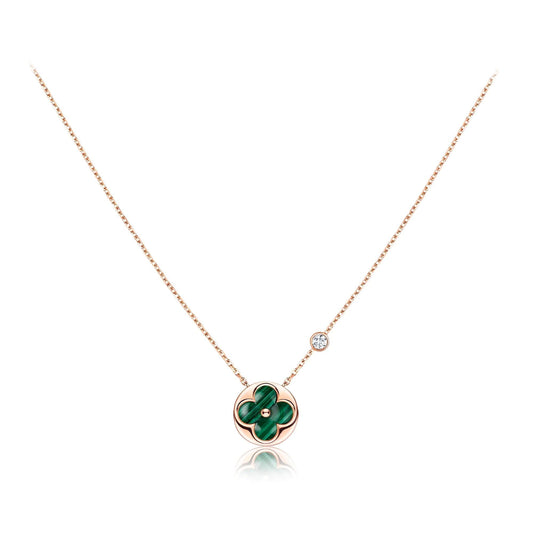 [Echo Fine ]SUN PEDANT PINK GOLD 1 DIAMOND NECKLACE