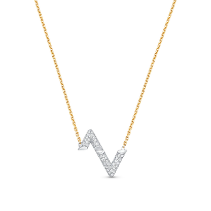 [Echo Fine ]VOLT SILVER DIAMOND PEDANT NECKLACE