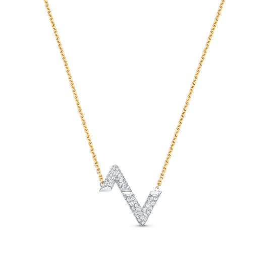 [Echo Fine ]VOLT SILVER DIAMOND PEDANT NECKLACE