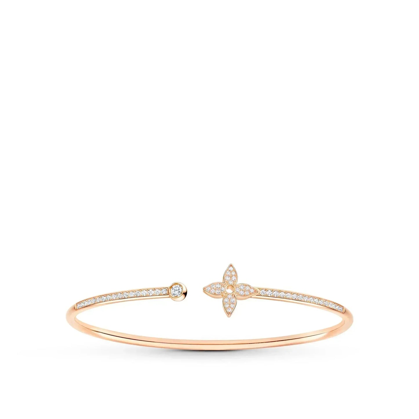 [Echo Fine ]IDYLLE PINK GOLD OPEN BRACELET DIAMOND PAVED