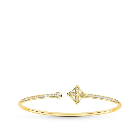 [Echo Fine ]IDYLLE GOLD OPEN BRACELET DIAMOND PAVED