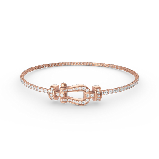 [Echo Fine ]FORCE  HORSESHOE  DIAMOND TENNIS BRACELET
