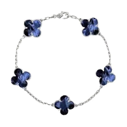 [Echo Fine ]CLOVER 5 MOTIF PIETERSITE SILVER BRACELET