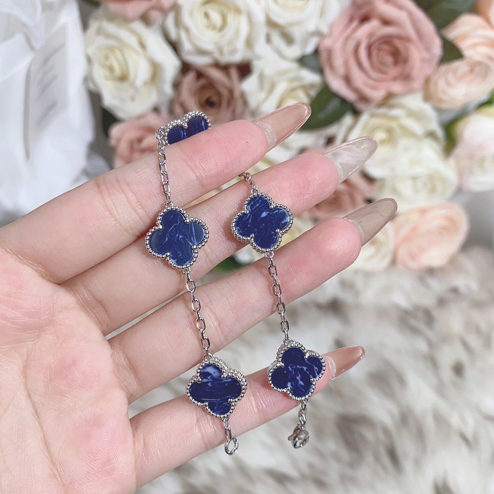 [Echo Fine ]CLOVER 5 MOTIF PIETERSITE SILVER BRACELET