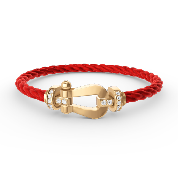 [Echo Fine ]FORCE LARGE HORSESHOE HALF DIAMOND BRACELET GOLD