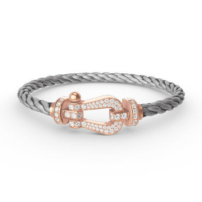[Echo Fine ]FORCE LARGE HORSESHOE FULL DIAMOND BRACELET ROSE GOLD
