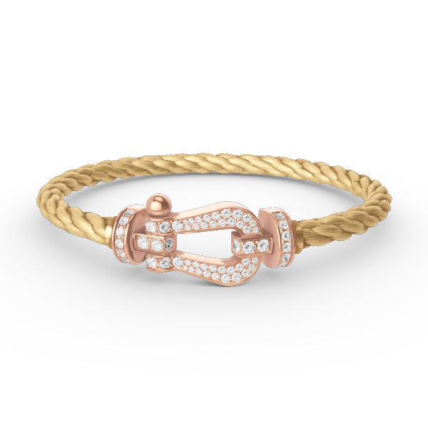 [Echo Fine ]FORCE LARGE HORSESHOE FULL DIAMOND BRACELET ROSE GOLD