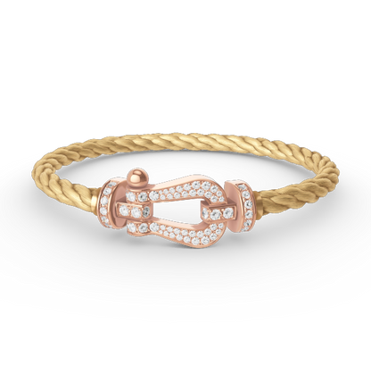 [Echo Fine ]FORCE LARGE HORSESHOE FULL DIAMOND BRACELET ROSE GOLD