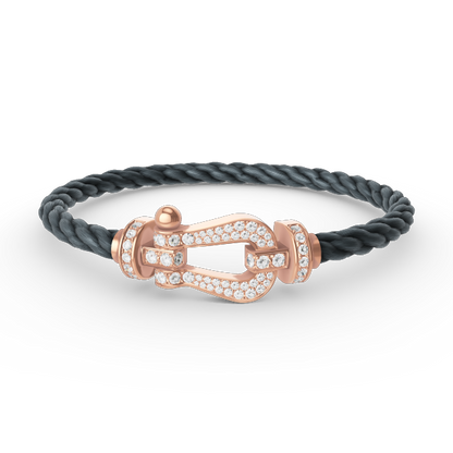 [Echo Fine ]FORCE LARGE HORSESHOE FULL DIAMOND BRACELET ROSE GOLD