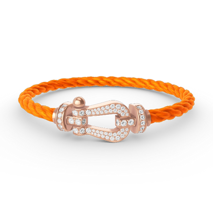[Echo Fine ]FORCE LARGE HORSESHOE FULL DIAMOND BRACELET ROSE GOLD