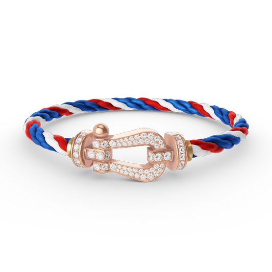 [Echo Fine ]FORCE LARGE HORSESHOE FULL DIAMOND BRACELET ROSE GOLD