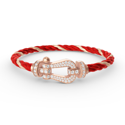 [Echo Fine ]FORCE LARGE HORSESHOE FULL DIAMOND BRACELET ROSE GOLD