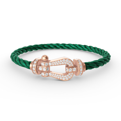 [Echo Fine ]FORCE LARGE HORSESHOE FULL DIAMOND BRACELET ROSE GOLD