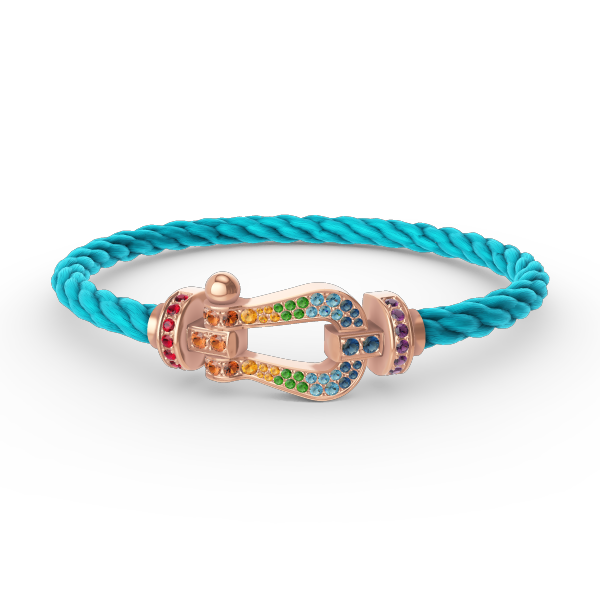 [Echo Fine ]FORCE LARGE HORSESHOE  COLORED DIAMOND BRACELET ROSE GOLD