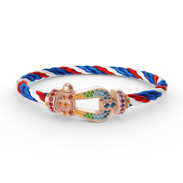 [Echo Fine ]FORCE LARGE HORSESHOE  COLORED DIAMOND BRACELET ROSE GOLD