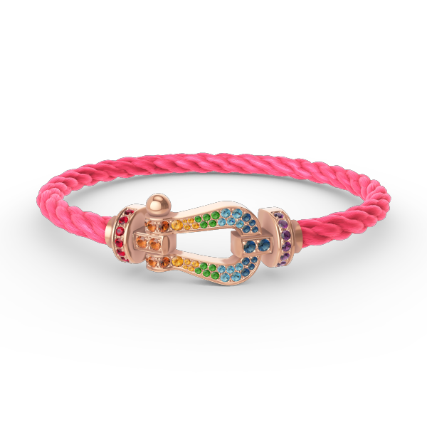 [Echo Fine ]FORCE LARGE HORSESHOE  COLORED DIAMOND BRACELET ROSE GOLD