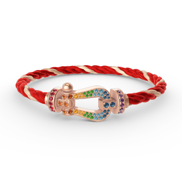 [Echo Fine ]FORCE LARGE HORSESHOE  COLORED DIAMOND BRACELET ROSE GOLD