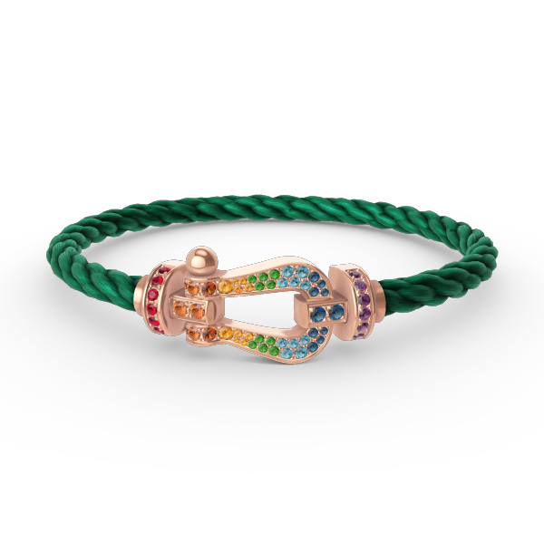 [Echo Fine ]FORCE LARGE HORSESHOE  COLORED DIAMOND BRACELET ROSE GOLD