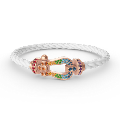 [Echo Fine ]FORCE LARGE HORSESHOE  COLORED DIAMOND BRACELET ROSE GOLD