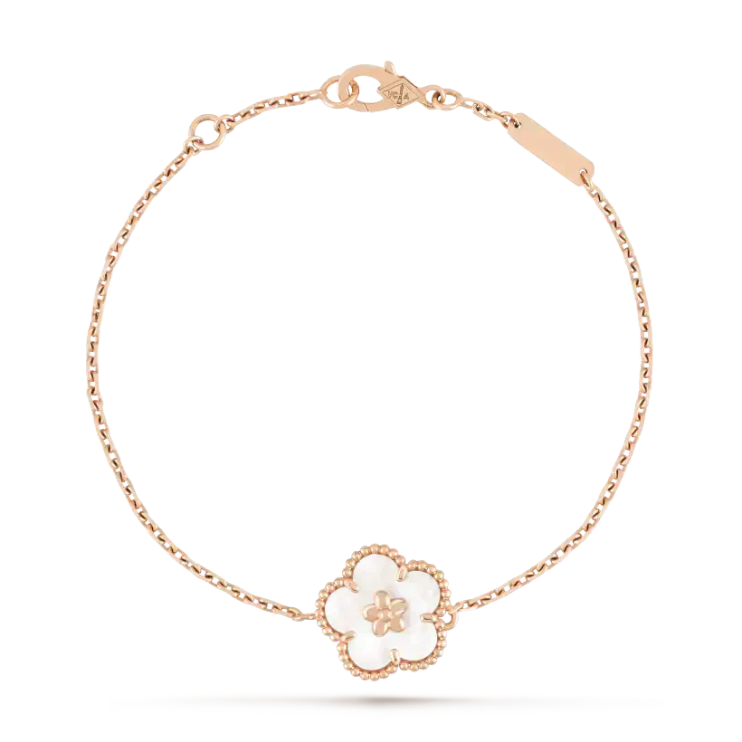 [Echo Fine ]LUCKY WHITE MOP PLUM BLOSSOM  BRACELET