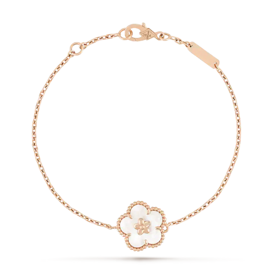 [Echo Fine ]LUCKY WHITE MOP PLUM BLOSSOM  BRACELET