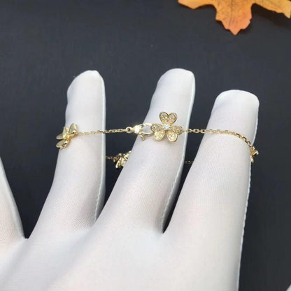 [Echo Fine ]FRIVOLE GOLD 5 FLOWERS BRACELET