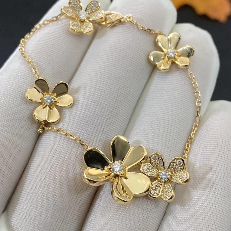 [Echo Fine ]FRIVOLE GOLD 5 FLOWERS BRACELET