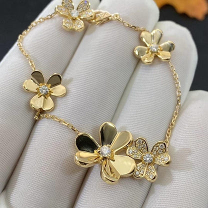 [Echo Fine ]FRIVOLE GOLD 5 FLOWERS BRACELET