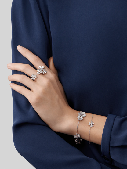 [Echo Fine ]FRIVOLE SILVER FLOWER DIAMOND BRACELET