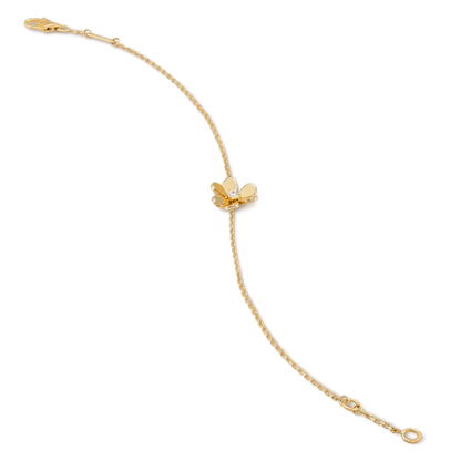 [Echo Fine ]FRIVOLE GOLD FLOWER PINK MALACHITE BRACELET