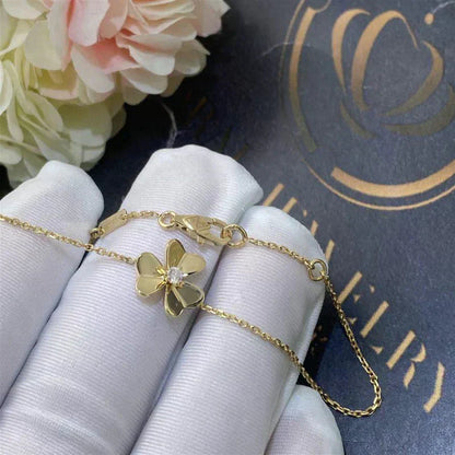 [Echo Fine ]FRIVOLE GOLD FLOWER PINK MALACHITE BRACELET