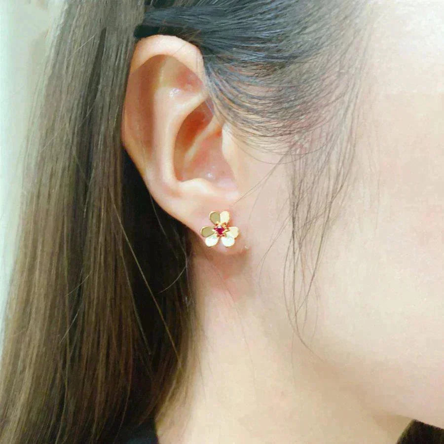 [Echo Fine ]FRIVOLE  FLOWER PINK EARRINGS