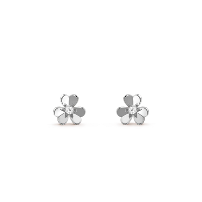 [Echo Fine ]FRIVOLE MINI SILVER FLOWER EARRINGS