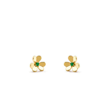 [Echo Fine ]FRIVOLE  FLOWER MALACHITE EARRINGS