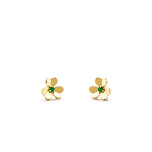 [Echo Fine ]FRIVOLE  FLOWER MALACHITE EARRINGS