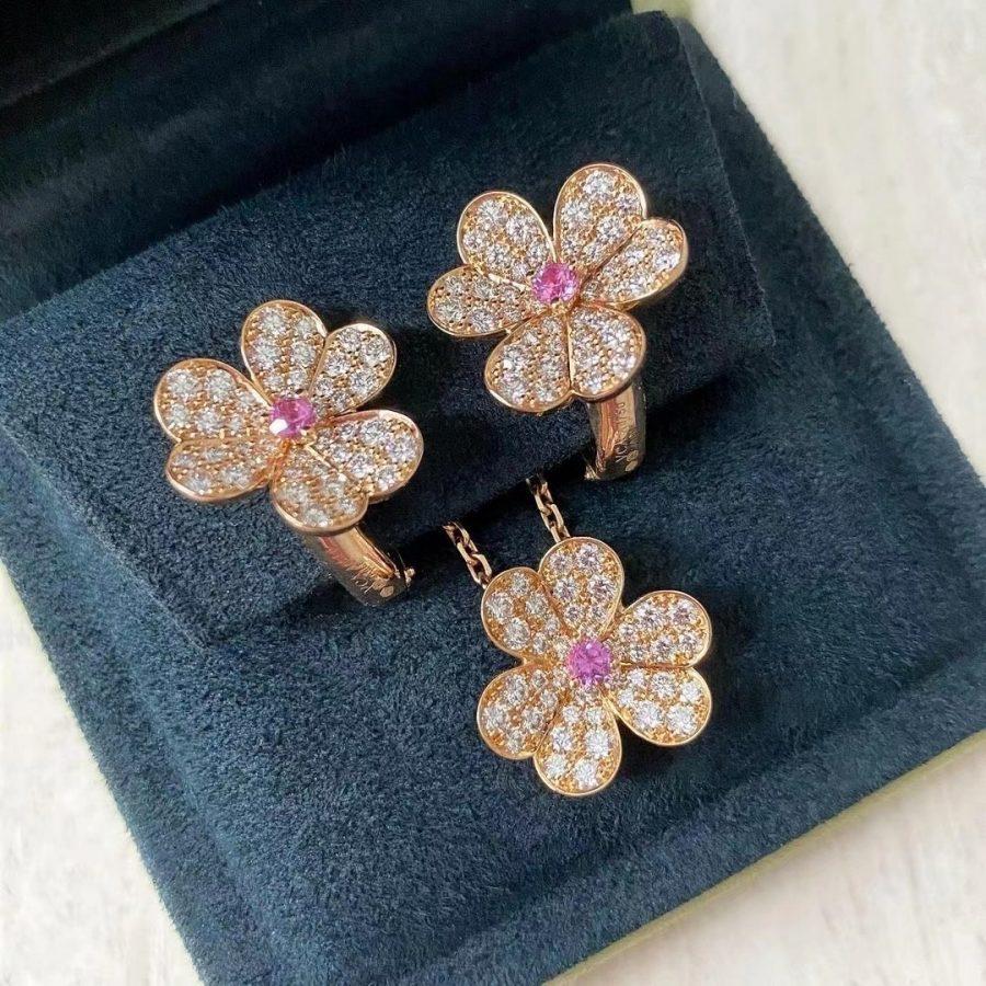 [Echo Fine ]FRIVOLE ROSE GOLD FLOWER DIAMOND NECKLACE