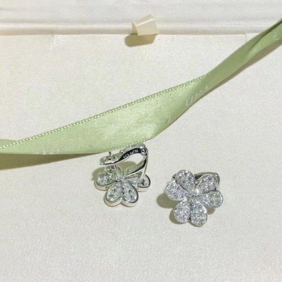 [Echo Fine ]FRIVOLE SILVER FLOWER DIAMOND EARRINGS