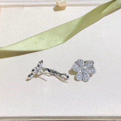 [Echo Fine ]FRIVOLE SILVER FLOWER DIAMOND EARRINGS