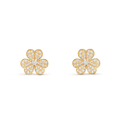 [Echo Fine ]FRIVOLE GOLD FLOWER DIAMOND EARRINGS
