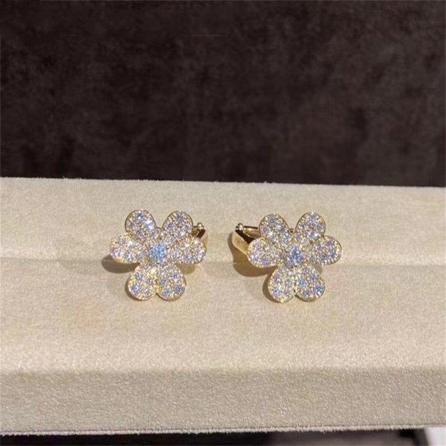 [Echo Fine ]FRIVOLE GOLD FLOWER DIAMOND EARRINGS