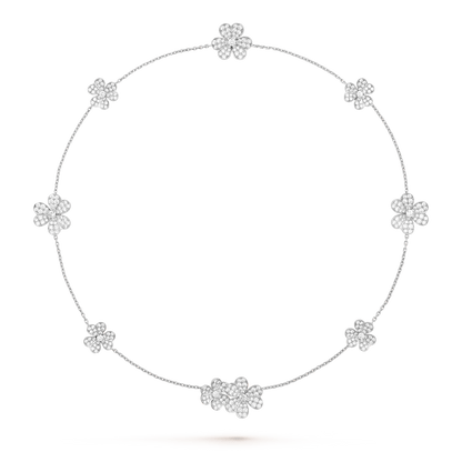 [Echo Fine ]FRIVOLE SILVER 9 FLOWERS NECKLACE