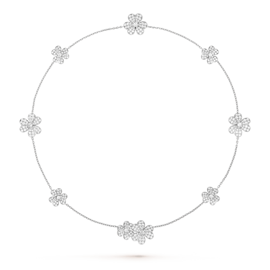 [Echo Fine ]FRIVOLE SILVER 9 FLOWERS NECKLACE