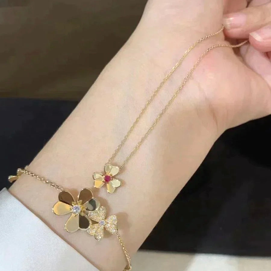[Echo Fine ]FRIVOLE GOLD FLOWER NECKLACE