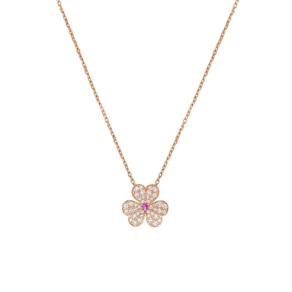 [Echo Fine ]FRIVOLE ROSE GOLD FLOWER DIAMOND NECKLACE