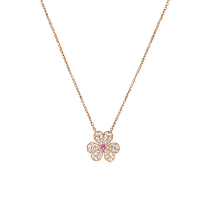 [Echo Fine ]FRIVOLE ROSE GOLD FLOWER DIAMOND NECKLACE
