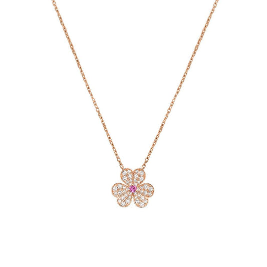 [Echo Fine ]FRIVOLE ROSE GOLD FLOWER DIAMOND NECKLACE